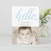 Bonjour Coeur Faire-part de naissance 5x7 (Debout devant)