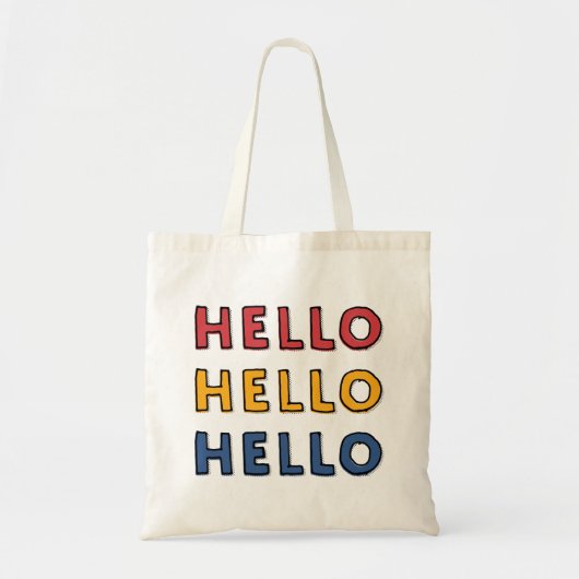 Bonjour ! Cool moderne Sac fourre-tout de typograp (Devant)