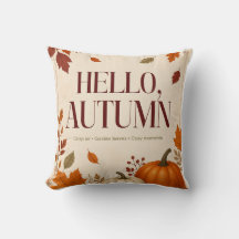 Bonjour Coussin de Lancement d'Automne | Automne C