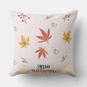 Bonjour Coussin de Lancement d'Automne – Feuilles