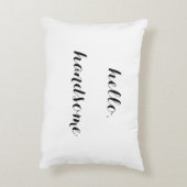 "Bonjour," coussin décoratif beau (Dos(Vertical))