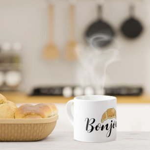 Bonjour Croissant franse banketbakkerij Espresso Kop