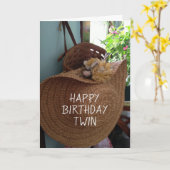BONJOUR D'ANNIVERSAIRE À UNE CARTE "TWIN*" INCONTO (Fleur jaune)