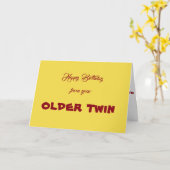 BONJOUR D'ANNIVERSAIRE DE VOTRE CARTE DE "TWIN" (Fleur jaune)