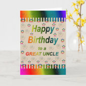 BONJOUR D'ANNIVERSAIRE Grande Carte Oncle (Fleur jaune)