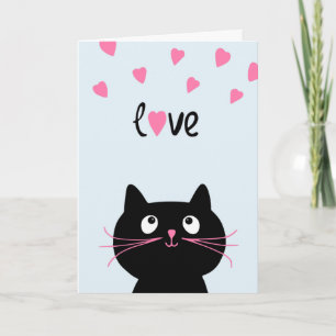BONJOUR D'ANNIVERSAIRE VOUS AIMEZ CARTE DE CHAT NO