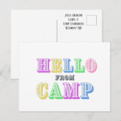 Bonjour De Camp Carte Postale (Devant / Derrière)