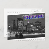 Bonjour de Chicago Illinois carte postale (Devant / Derrière)