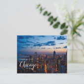 Bonjour de Chicago Illinois carte postale (Debout devant)