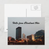 BONJOUR, DE CLEVELAND, Carte postale OHIO (Devant / Derrière)