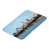Bonjour de Cleveland Ohio Lake Skyline Magnet (Côté Gauche)
