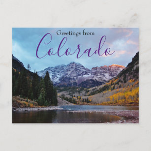 Bonjour de Colorado Mountain Aspen Carte postale