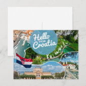 Bonjour de Croatie Carte postale (Devant / Derrière)