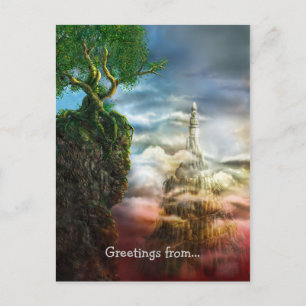 Bonjour de... Dis aliter visum est - Carte postale