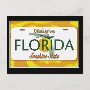 Bonjour de Floride Carte Postale de Voyage Vintage
