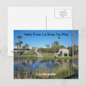 Bonjour De La Brea Tar Pits Carte Postale (Devant / Derrière)