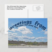 Bonjour De Sunny New Jersey Shore Carte Postale (Devant / Derrière)