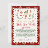 Bonjour de votre carte elfe lettre (Devant)