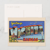 Bonjour de Wichita Grande Lettre carte postale (Devant / Derrière)