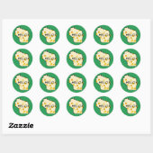 Bonjour de Wisconsin Swiss Cheese Head Stickers (Feuille)
