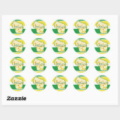 Bonjour de Wisconsin Swiss Cheese Head Stickers (Feuille)