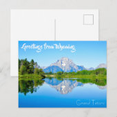 Bonjour de Wyoming Grand Tetons carte postale (Devant / Derrière)