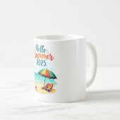 Bonjour Été 2025 🌊 Mug de plage coloré (Devant droit)