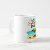 Bonjour Été 2025 🌊 Mug de plage coloré (Devant gauche)
