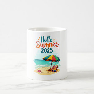 Bonjour Été 2025 🌊 Mug de plage coloré