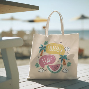 Bonjour été avec Flamant rose Sac fourre-tout Trop