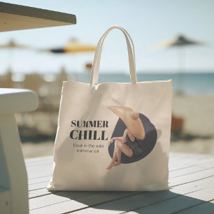 Bonjour été avec typographie Sac fourre-tout tropi
