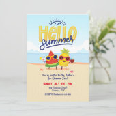 Bonjour été caractères Invitation (Debout devant)