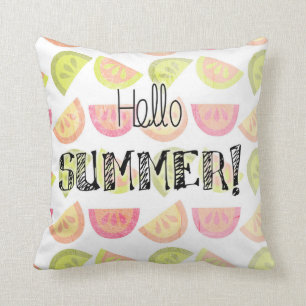 Bonjour été ! Coussin brun grisâtre