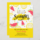 Bonjour été dans Invitation Jaune (Devant / Derrière)