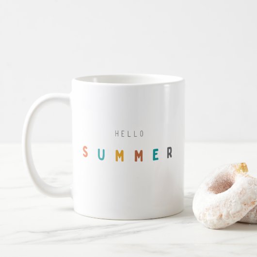 Bonjour été Mugs moderne (Avec donut)