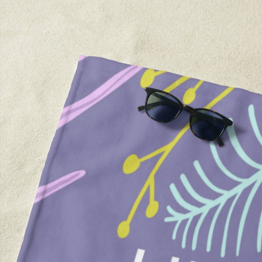 Bonjour été | Serviette de plage tropicale (En situation)