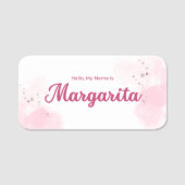 Bonjour Étiquette de nom classique Margarita (Devant)