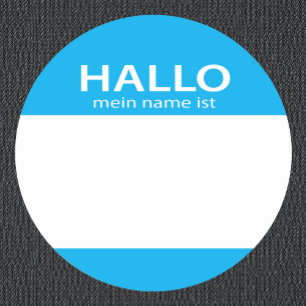 Bonjour étiquette nommée nommée d'Allemand d'IS