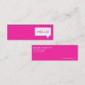 Bonjour exigez les cartes de visite (Devant / Derrière)