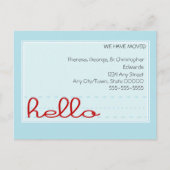 Bonjour Faire-part de déplacement (Devant)