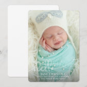 Bonjour Faire-part de naissance (Devant / Derrière)