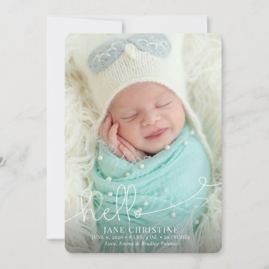 Bonjour Faire-part de naissance (Devant)