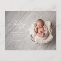 Bonjour faire-part de naissance de photo des