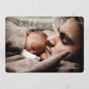 Bonjour faire-part mignon et doux du monde de bébé