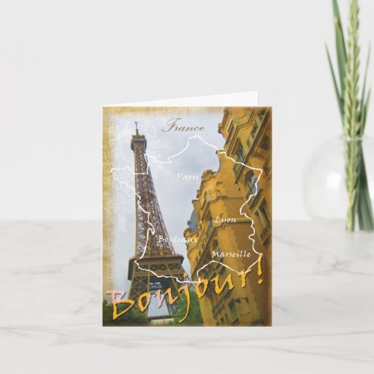 Bonjour! Feestdagen Kaart (Voorkant)