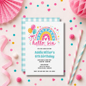 Bonjour Fille Six Invitation Anniversaire 6 Ans