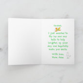 Bonjour Fleurs et Aquarelle d'Oiseau et carte d'en (Intérieur)