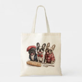 Bonjour French Bulldogs Tote Bag (Achterkant)