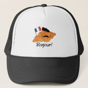 Bonjour French Croissant - France Funny Food Trucker Pet