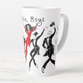 Bonjour, Garçons Grosse Mug Latte (Angle droit)